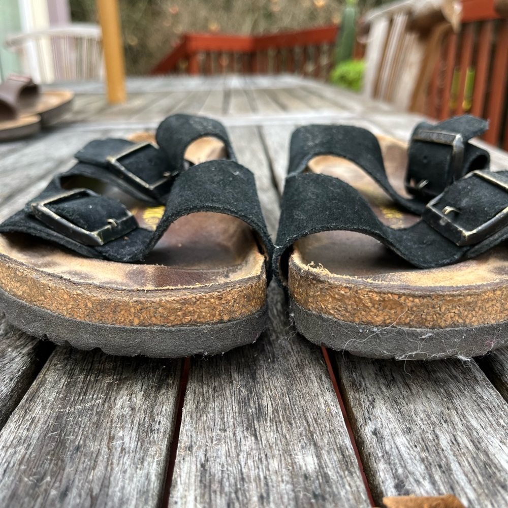 Black suede Arizona Birkenstock 40 - Picture 5 of 8